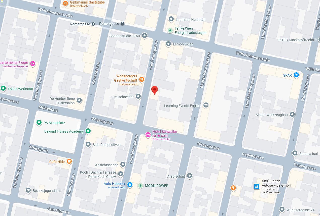 Lienfeldergasse 34, Google Maps